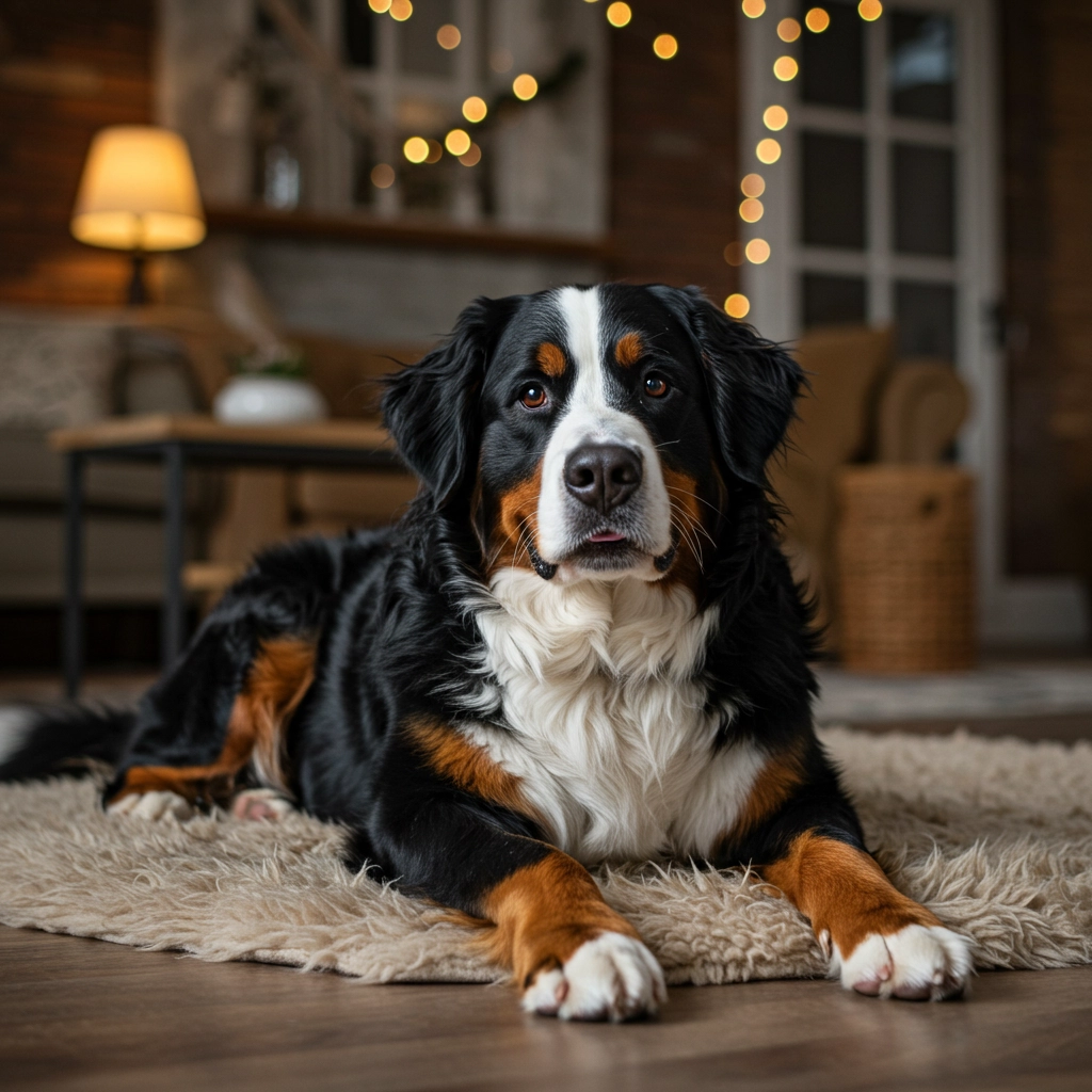 big dog, black and brown colored