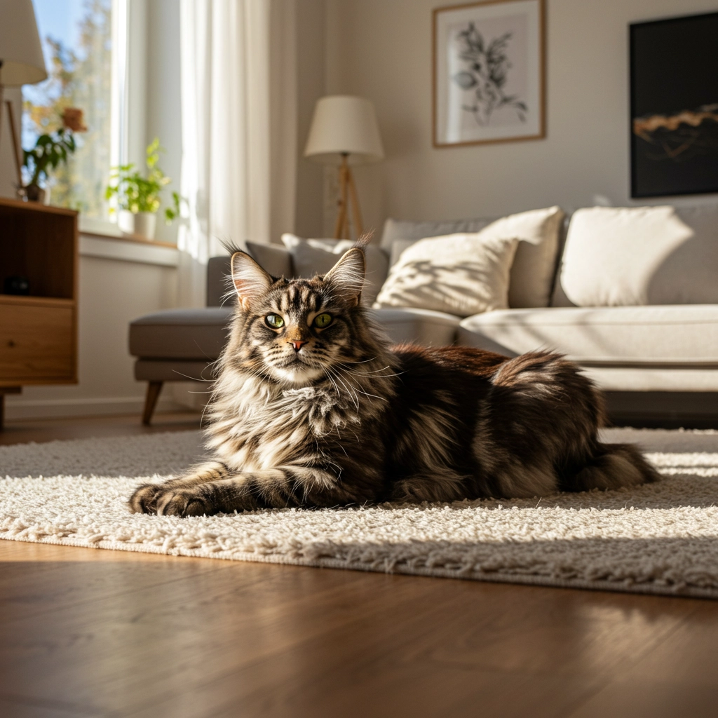 long and striped hair cat